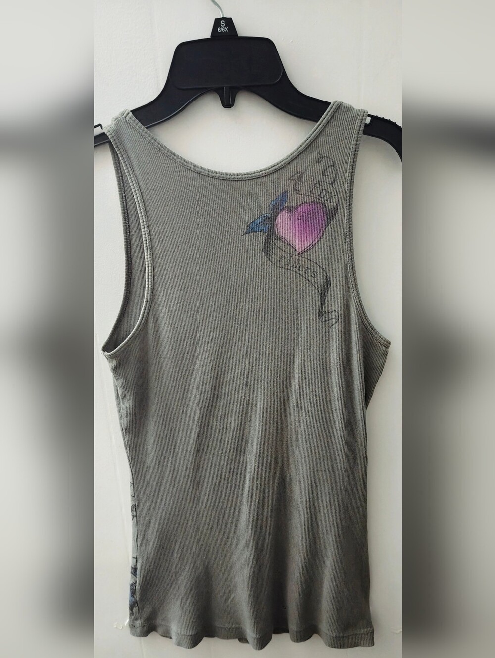 FOX Racing Y2K Ribbed Tank with Stars, Purple & Blue Roses And Ribbon Graphics - Picture 2 of 3